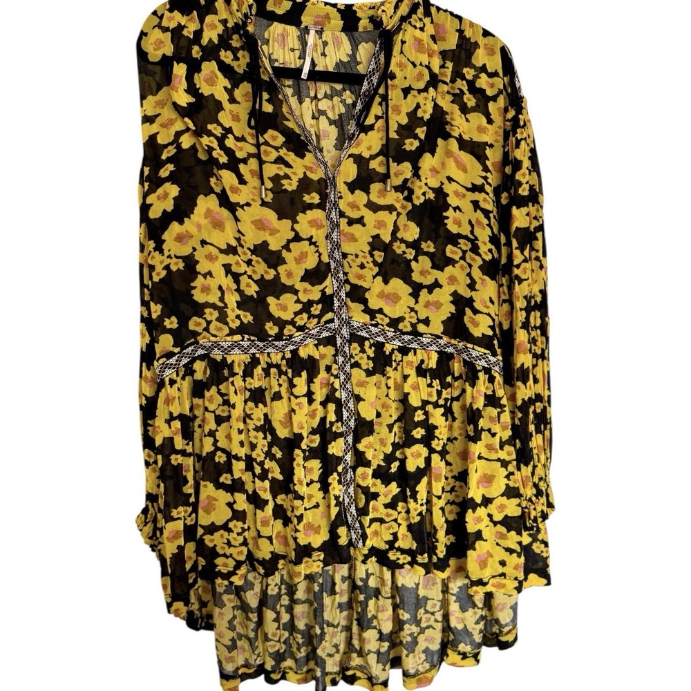 Free People Love Letter Floral Tunic Size XS